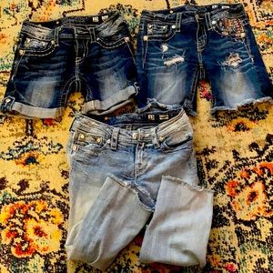 Girls Size 12 miss me shorts and Capri size 12